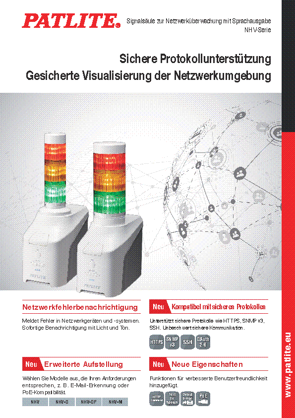 Signalsäule zur Netzwerküberwachung mit Sprachausgabe<br>NHV