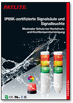 IP69K-zertifizierte Signalsäule und Signalleuchte