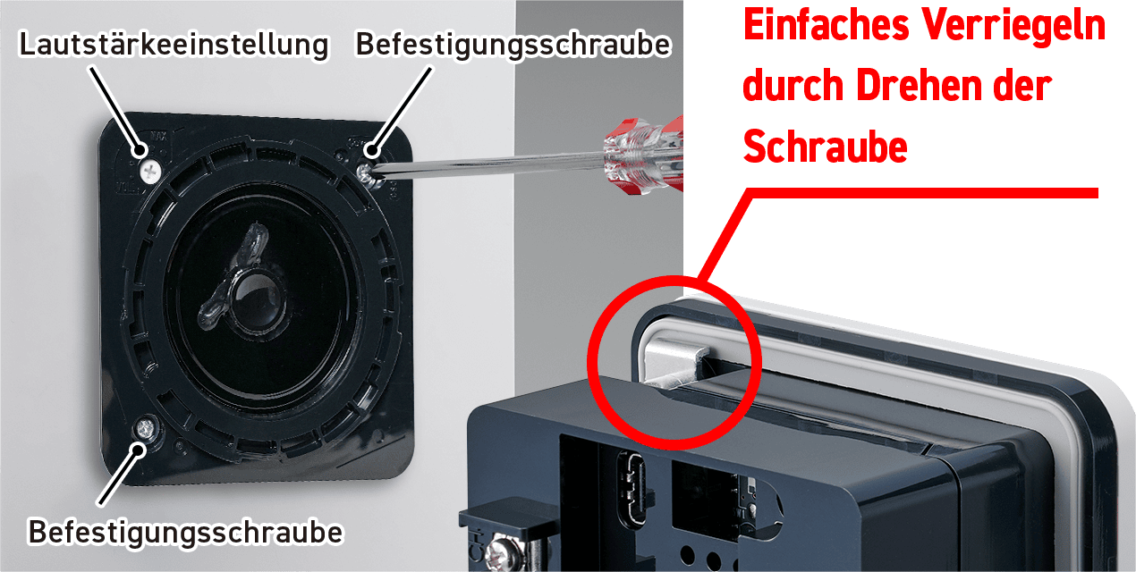 Frontzugängliche Struktur